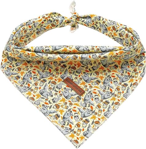 Elegant little tail Fall Dog Bandana, 1PC Girl Boy Dog Bandanas Halloween Bib Scarf Soft Washable Square Dog Scarf Adjustable Dog Kerchief for Small Medium Large Dogs in Saudi Arabia