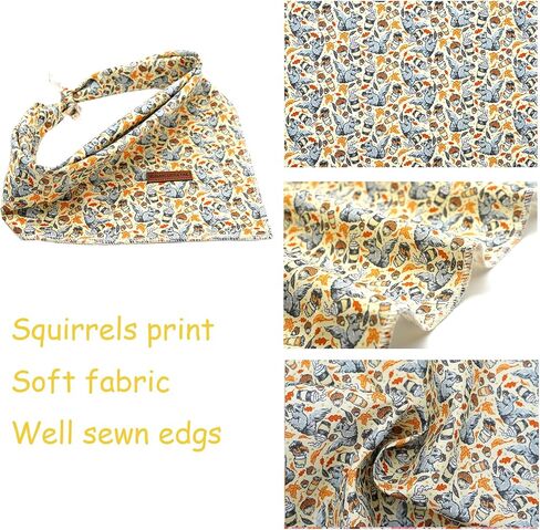 Elegant little tail Fall Dog Bandana, 1PC Girl Boy Dog Bandanas Halloween Bib Scarf Soft Washable Square Dog Scarf Adjustable Dog Kerchief for Small Medium Large Dogs in Saudi Arabia