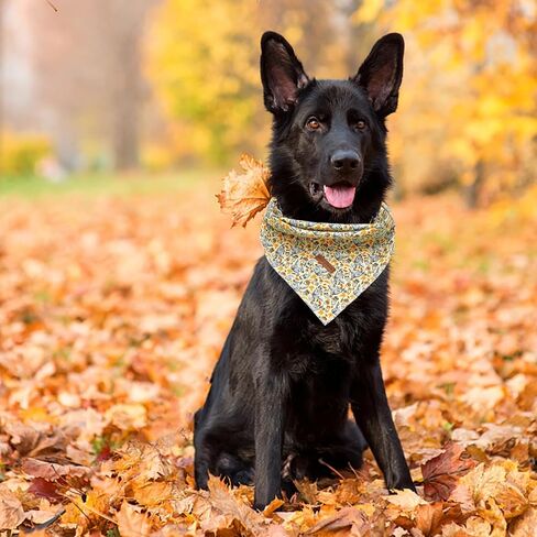 Elegant little tail Fall Dog Bandana, 1PC Girl Boy Dog Bandanas Halloween Bib Scarf Soft Washable Square Dog Scarf Adjustable Dog Kerchief for Small Medium Large Dogs in Saudi Arabia
