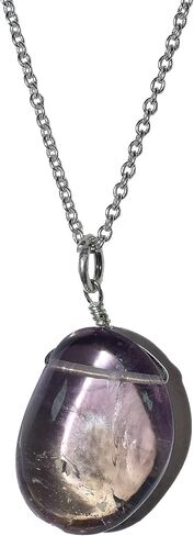 Ametrine Tumble Crystal Necklace, Stone Necklace, Dainty Stone Pendant, Healing Crystals Healing Stone Pendant for Beauty, Love and Positive Energy, Jewelry Gift in Saudi Arabia