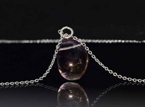 Ametrine Tumble Crystal Necklace, Stone Necklace, Dainty Stone Pendant, Healing Crystals Healing Stone Pendant for Beauty, Love and Positive Energy, Jewelry Gift in Saudi Arabia
