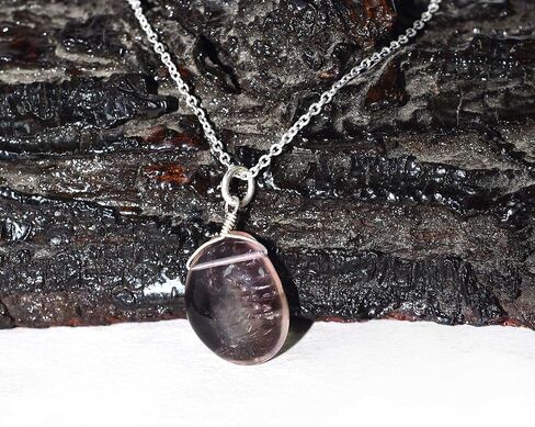 Ametrine Tumble Crystal Necklace, Stone Necklace, Dainty Stone Pendant, Healing Crystals Healing Stone Pendant for Beauty, Love and Positive Energy, Jewelry Gift in Saudi Arabia