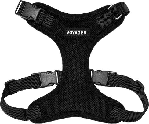 Voyager Step-in Lock Pet Harness – All Weather Mesh, Adjustable Step in Harness for Cats and Dogs by Best Pet Supplies - Black, S (Chest: 13-20") in Kuwait