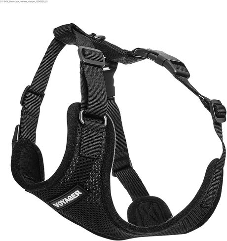 Voyager Step-in Lock Pet Harness – All Weather Mesh, Adjustable Step in Harness for Cats and Dogs by Best Pet Supplies - Black, S (Chest: 13-20") in Kuwait