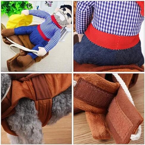 Dog Cowboy Costume Dog Halloween Costumes for Dogs, Pet Costume Pet Suit Cowboy Rider Style Dog Carrying Costume, Dog Cosplay Costume for Halloween Christmas Birthday Party in Saudi Arabia