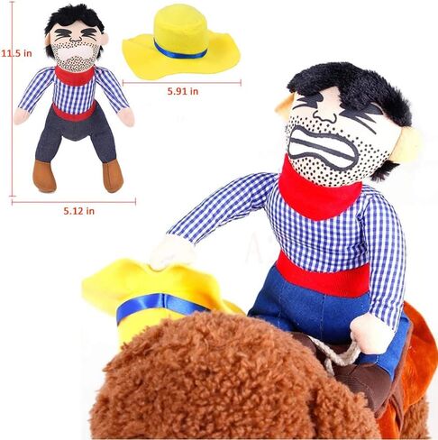 Dog Cowboy Costume Dog Halloween Costumes for Dogs, Pet Costume Pet Suit Cowboy Rider Style Dog Carrying Costume, Dog Cosplay Costume for Halloween Christmas Birthday Party in Saudi Arabia