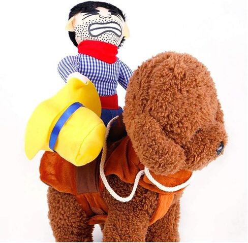 Dog Cowboy Costume Dog Halloween Costumes for Dogs, Pet Costume Pet Suit Cowboy Rider Style Dog Carrying Costume, Dog Cosplay Costume for Halloween Christmas Birthday Party in Saudi Arabia