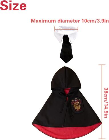 مجموعة أزياء تنكرية للكلاب والقطط مع النظارات وربطات العنق، أزياء الهالوين، قميص ساحر للحيوانات الأليفة، ملابس قطط مضحكة، عباءة رائعة للكلاب والقطط، نظارات ربطة عنق مثالية للحفلات والهدايا للقطط والكلاب والأحمر والأسود in Kuwait