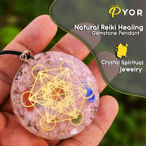 Tiger Eye Pendant Necklace Reiki Symbol Healing Crystal Jewelry Prosperity Stones Crystals Good Luck Wealth Chakra Balancing Energy Generator Cleansing Stone Cool Lockets Pendants in Saudi Arabia