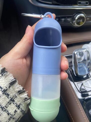 Dog Poop Bag Holder with Empty Hand Sanitizer Bottle On the Go|Pet Waste Bags Dispenser with Refillable Liquid Soap Bottle for Car Outdoor Travel |Sanitizer not Included (Green) in Saudi Arabia