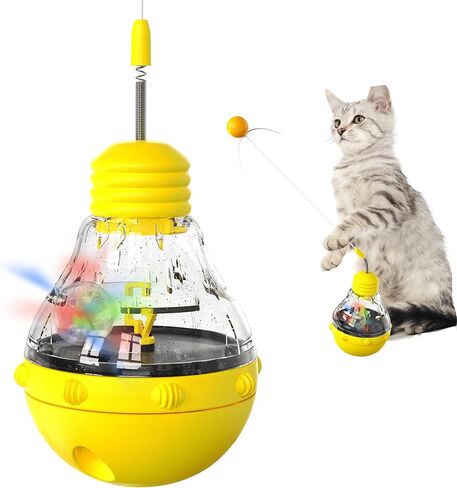 ألعاب القطط التفاعلية من YUDANSI تجمع بين عصا التحفيز والكرة المتوهجة | ألعاب بتصميم بهلوان جذابة لتمرين القطط في الأماكن المغلقة وتخفيف الملل | هدية للقطط in Kuwait