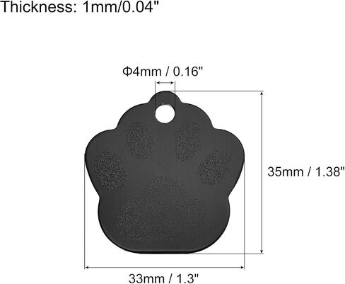 MECCANIXITY Metal Dog's Paw Tags Stamping,Silver Blank Dog Tags DIY Engraving Blank Tags Aluminium for Pet Dog ID Tags,Pendant Decoration,Craft Tags,Pack of 15 in Saudi Arabia