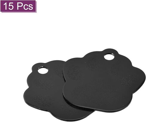 MECCANIXITY Metal Dog's Paw Tags Stamping,Silver Blank Dog Tags DIY Engraving Blank Tags Aluminium for Pet Dog ID Tags,Pendant Decoration,Craft Tags,Pack of 15 in Saudi Arabia