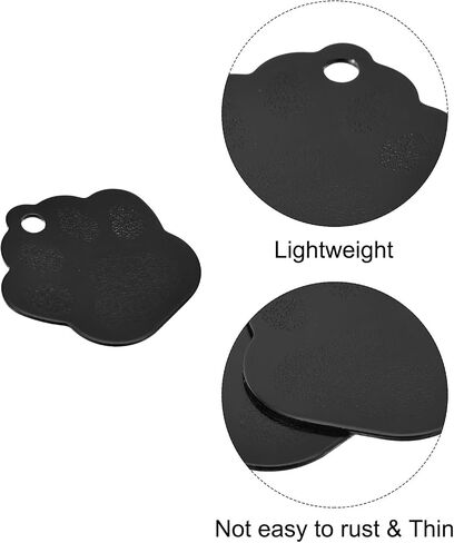 MECCANIXITY Metal Dog's Paw Tags Stamping,Silver Blank Dog Tags DIY Engraving Blank Tags Aluminium for Pet Dog ID Tags,Pendant Decoration,Craft Tags,Pack of 15 in Saudi Arabia