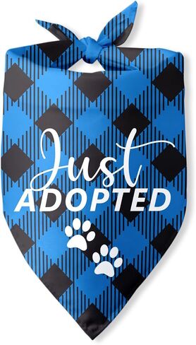 Just Adopted Dog Bandana Adopt Me Bandana Funny Dog Bandana Puppy Bandana Triangle Bibs Scarf Accessories for Small Medium Dogs Pets in Saudi Arabia