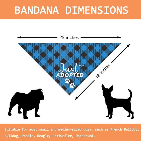 Just Adopted Dog Bandana Adopt Me Bandana Funny Dog Bandana Puppy Bandana Triangle Bibs Scarf Accessories for Small Medium Dogs Pets in Saudi Arabia