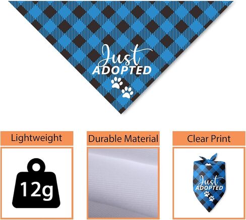 Just Adopted Dog Bandana Adopt Me Bandana Funny Dog Bandana Puppy Bandana Triangle Bibs Scarf Accessories for Small Medium Dogs Pets in Saudi Arabia