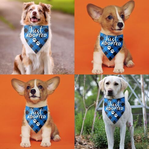 Just Adopted Dog Bandana Adopt Me Bandana Funny Dog Bandana Puppy Bandana Triangle Bibs Scarf Accessories for Small Medium Dogs Pets in Saudi Arabia
