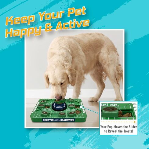 Pets First NFL Seattle Seahawks Puzzle Toy, Puzzle Treat Dog Toy, Interactive Dog Treat Toy, Dog Puzzle in Saudi Arabia
