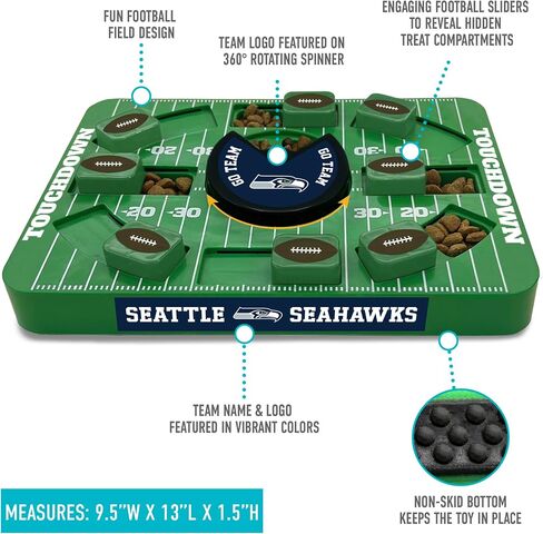 Pets First NFL Seattle Seahawks Puzzle Toy, Puzzle Treat Dog Toy, Interactive Dog Treat Toy, Dog Puzzle in Saudi Arabia