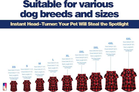 Paiaite Plaid Dog Shirt: Classic Checkered Style in Cotton for Large, Medium, and Small Breeds, Comfort, Breathability, and Elegance Dog Clothes. Perfect for Everyday Wear, and Photoshoots Red L in Saudi Arabia