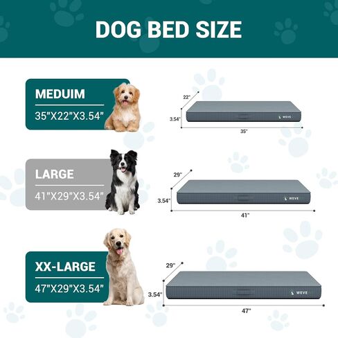 Jumbo Dog Bed, Orthopedic Dog Bed with Thick Gel Memory Foam Support, Durable Flannel Fabric with Removable Cover & Waterproof Liner Dog Beds in Saudi Arabia