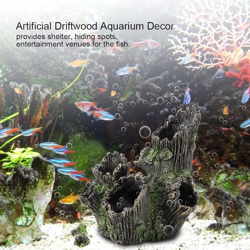 DAUERHAFT جذع شجرة الراتنج الاصطناعي لتزيين حوض السمك Driftwood لزينة خزان الأسماك، ملحقات حوض السمك الراتنج (18.00x12.00x21.00) in Saudi Arabia