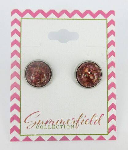 Stainless Steel Faux Shell Stud Earrings 12mm (Spring Green) in Saudi Arabia