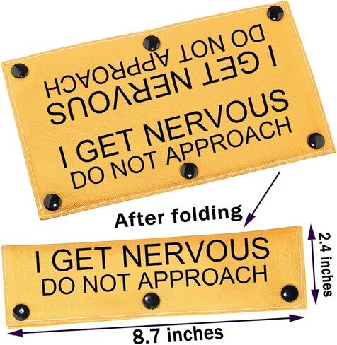 PWHAOO Dot Not Approach Nervous Dog Leash Sleeve Shy Rescue Leash Wrap Nervous Shy Dog Gift (I get Nervous Sleeve) in Saudi Arabia