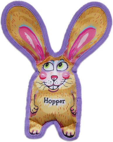 Durable Dog Toy with Squeaker - Floppy Tough Chew Toy, All Ears - Hopper, Small 7 inch in Saudi Arabia
