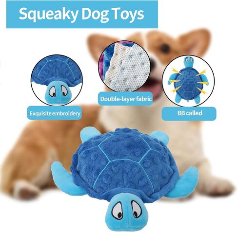 Squeaky Dog Toys for Aggressive Chewers No Stuffing Interactive Crinkle Plush Chew Toy for Puppy Teething Pet Training Entertainment for Dogs (1 Octopus + 1 Elephant + 1 Crocodile) in Saudi Arabia
