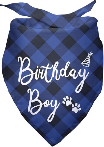 عيد ميلاد صبي كلب عيد ميلاد باندانا مثلث وشاح صور الدعامة الكلب وشاح لحفلة عيد ميلاد الكلب الحيوانات الأليفة الملحقات لهدايا محبي الكلاب هدايا محبي الحيوانات الأليفة in Kuwait