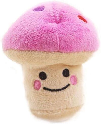 Pink Pet Small Dog Chew, Puppy Mushroom Shape Plush Squeaky Cost-Effective Beautiful, Dogs in Saudi Arabia