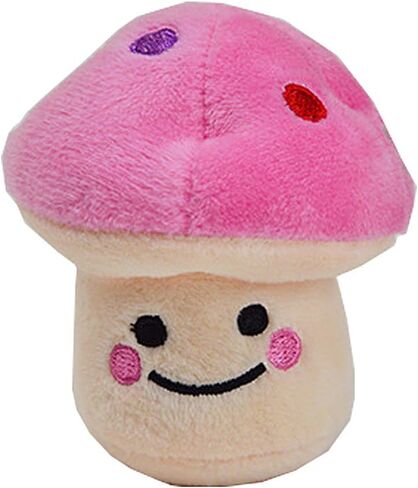 Pink Pet Small Dog Chew, Puppy Mushroom Shape Plush Squeaky Cost-Effective Beautiful, Dogs in Saudi Arabia
