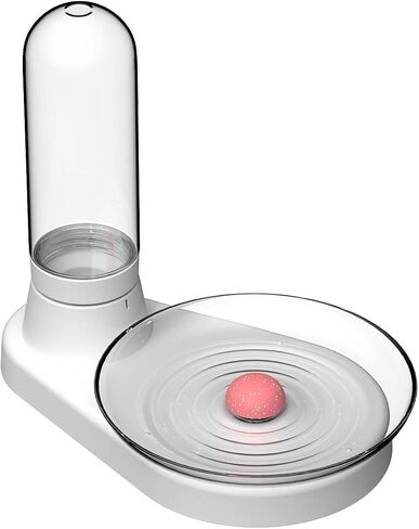 Non-Electric Pet Fountain, No-Filter Cat Fountain Quiet Automatic Pet Drinking Fountain to Keep Your Cats and Dogs with Clean Water Every Day with Glass Plate (Green) in Saudi Arabia