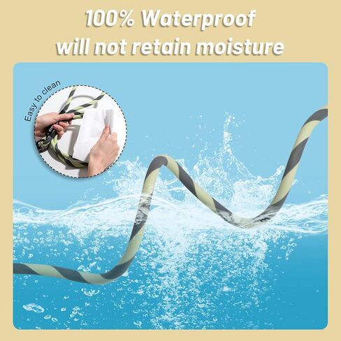 NVTED Waterproof Dog Leash Durable Waterproof Odor Proof Premium PVC Pet Lead Fast Clasp Adjustable Lengths for Traffic Control Safety for Medium Large Dogs - 4ft, Green in Kuwait