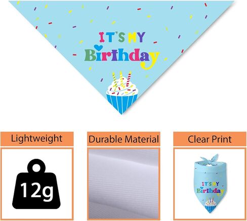 Dog Birthday Bandanas Boy Dog Birthday It's My Birthday Outfit Decorations Scarf Gifts for Birthday Boy Dog Puppy Pet Happy Birthday Blue Dog Bandana Dog First Birthday Party in Saudi Arabia