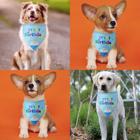 Dog Birthday Bandanas Boy Dog Birthday It's My Birthday Outfit Decorations Scarf Gifts for Birthday Boy Dog Puppy Pet Happy Birthday Blue Dog Bandana Dog First Birthday Party in Saudi Arabia