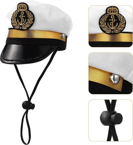 2pcs Captains Sailor Hat For a Dog, Cat Captain Hat Puppy Dog Captains Outfit Halloween Cosplay Costume Photo Props in Saudi Arabia