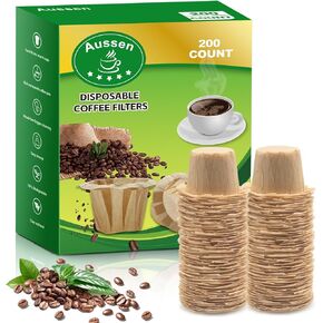 Disposable Coffee Paper Filters Replacement Kerig Filter Fit All Keurig Single Serve Filter Brands Compatible with Reusable Single Serve Pods Keurig Coffee Maker 200 Count