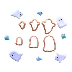 Jinnyous Jewellery halloween Ghost Polymer Clay Cutter Cookie Cutter Set of 5 (Style 1)