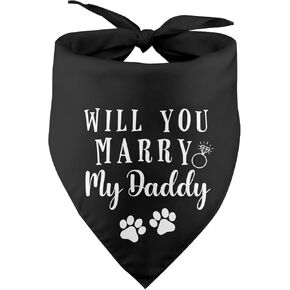 Will You Marry My Dad Wedding Engagement Dog Bandana Proposal Ideas Happy Engagement Gifts Ideas Dog Wedding Engagement Bandana Announcement Pet Accessories for Dog Lover