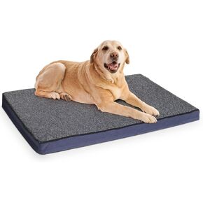 Dog Bed Mat Dog Crate Pad Mattress Reversible (Cool & Warm), Water Proof Linings, Removable Machine Washable Cover, Firm Support Pet Crate Bed