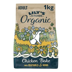 Lily's Kitchen Proper Dry Dog Food Organic Chicken & Vegetable Bake (1Kg)