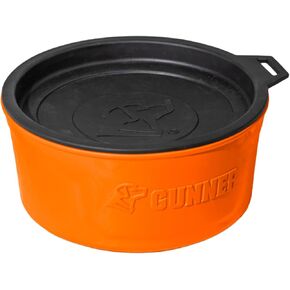 Gunner Dog Bowl with Spill-Proof Travel Lid- K9 Companion Food & Water Bowl, Lightweight Rust-Proof & Shock Resistant Stackable Bowl, Leak Resistant Nesting Lid,