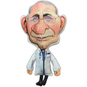 Dr. Fauci Dog Chew Toy for All Breeds | Anthony Fauci Chew Toy with Squeaker | Republican Novelty Gag Gift | Durable Triple Stitched Polyester, 12" Tall