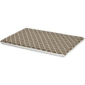 MidWest Homes for Pets Quiet Time Teflon Defender Dog Beds; Pet Beds Designed to Fit Folding Metal Dog Crates, Brown & White Geometric Pattern, 42-Inch