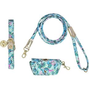Lilly Pulitzer Leash and Collar with Pouch Barking Up The Palm Tree One Size in Saudi Arabia