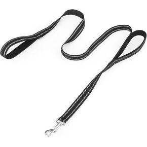 MoNiBloom 5 Feet Dog Leash Rope Heavy Duty Reflective Dog Leashes with 2 Comfortable Padded Traffic Handles for Walking and Training, Yellow