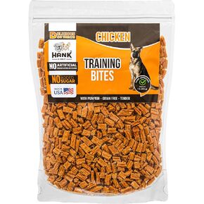 Hank & Harley Training Bites, Chicken 1lb - USA Lean Protein Soft Dog Treats with Pumpkin. 100% Natural & NO Flour, fillers or Added Sugar. Ideal for finicky Pets